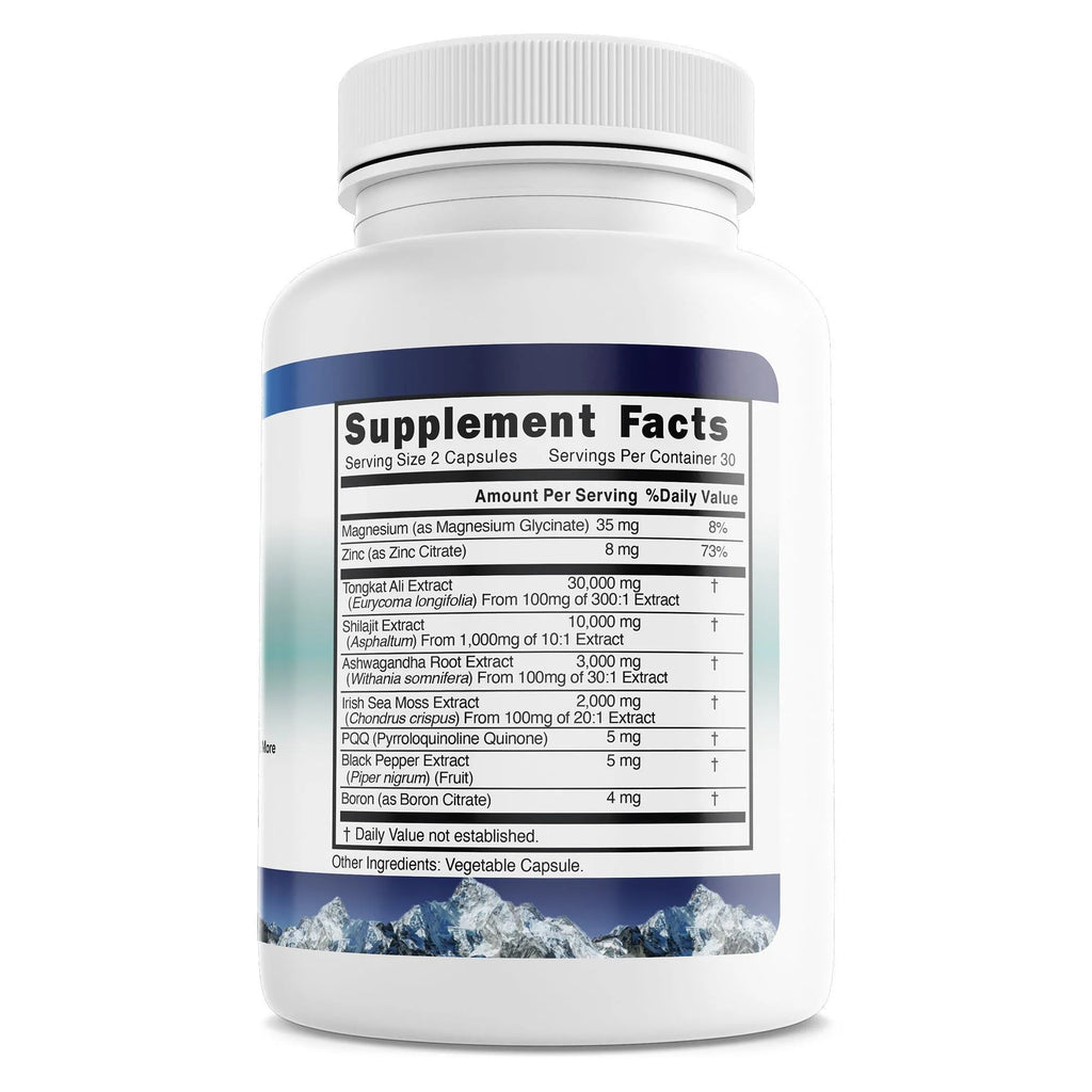 Pure Himalayan Shilajit for Men Boost Stamina & Athleticism Support Metabolism & Energy 10000Mg Shilajit Ashwagandha Supplements Irish Sea Moss Tongkat Ali PQQ & More 60 Shilajit Capsules