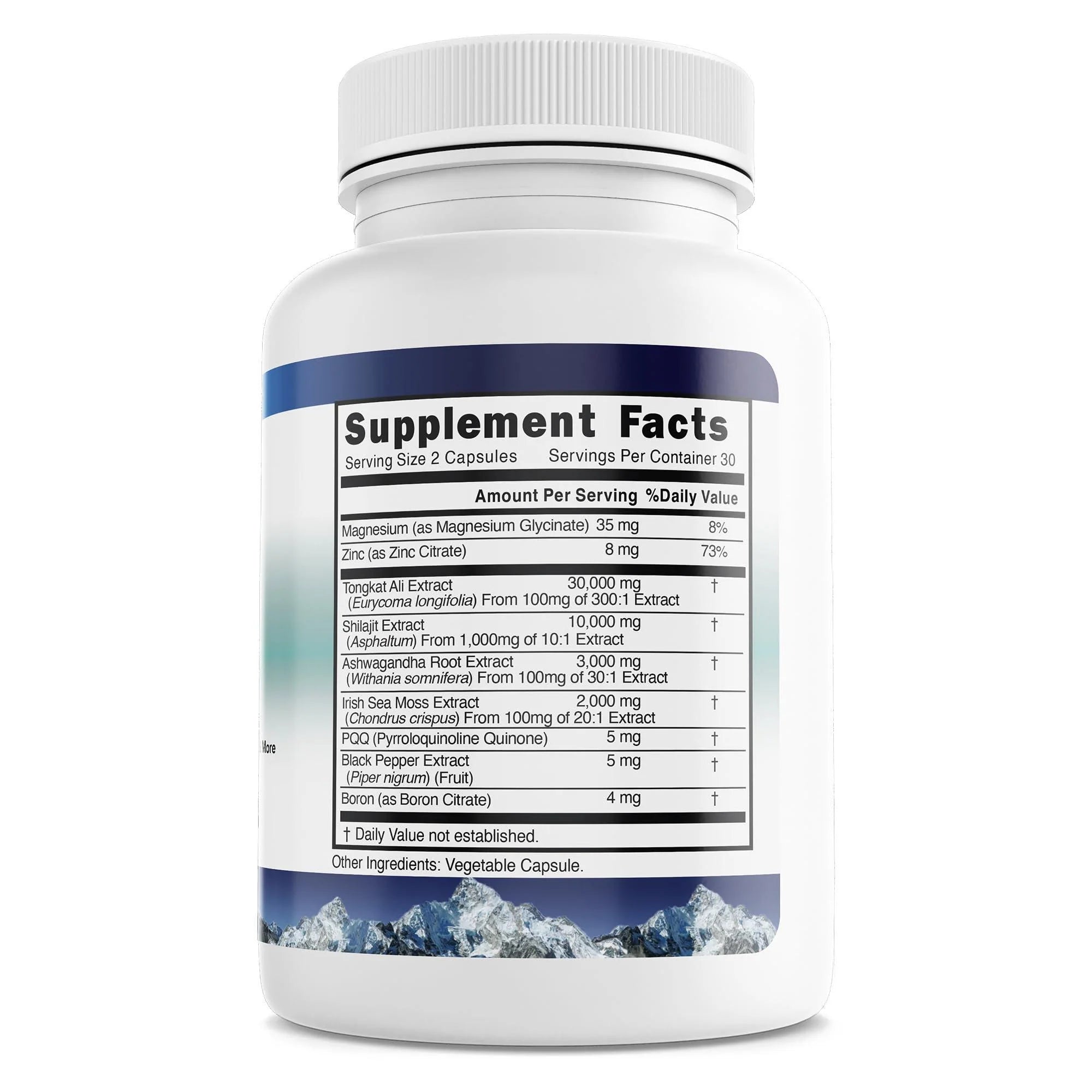 Pure Himalayan Shilajit for Men Boost Stamina & Athleticism Support Metabolism & Energy 10000Mg Shilajit Ashwagandha Supplements Irish Sea Moss Tongkat Ali PQQ & More 60 Shilajit Capsules