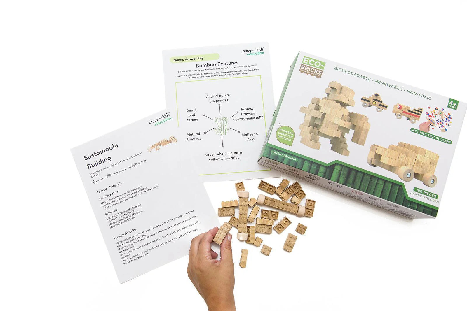 Ecobricks Bamboo Education Set 180Pcs