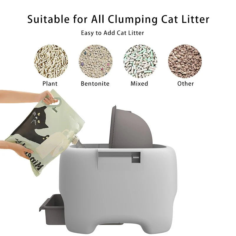 HEYBO Self Cleaning Litter Box Automatic Cat Litter Box with Safety Protection