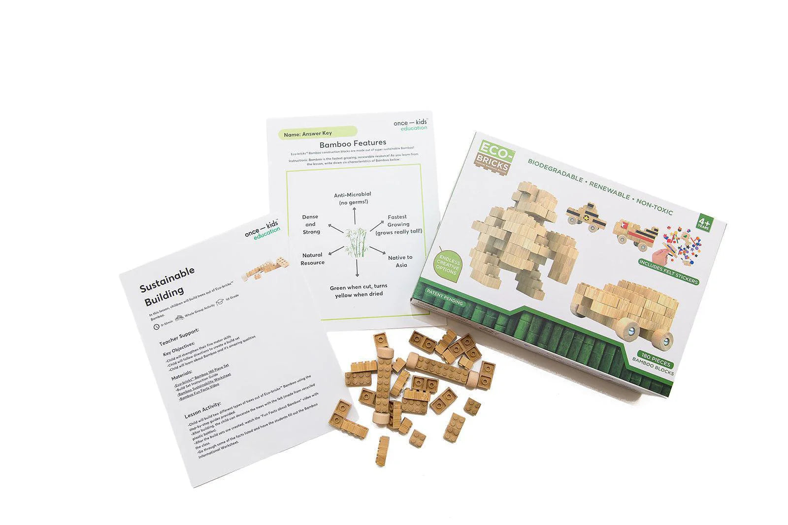 Ecobricks Bamboo Education Set 180Pcs