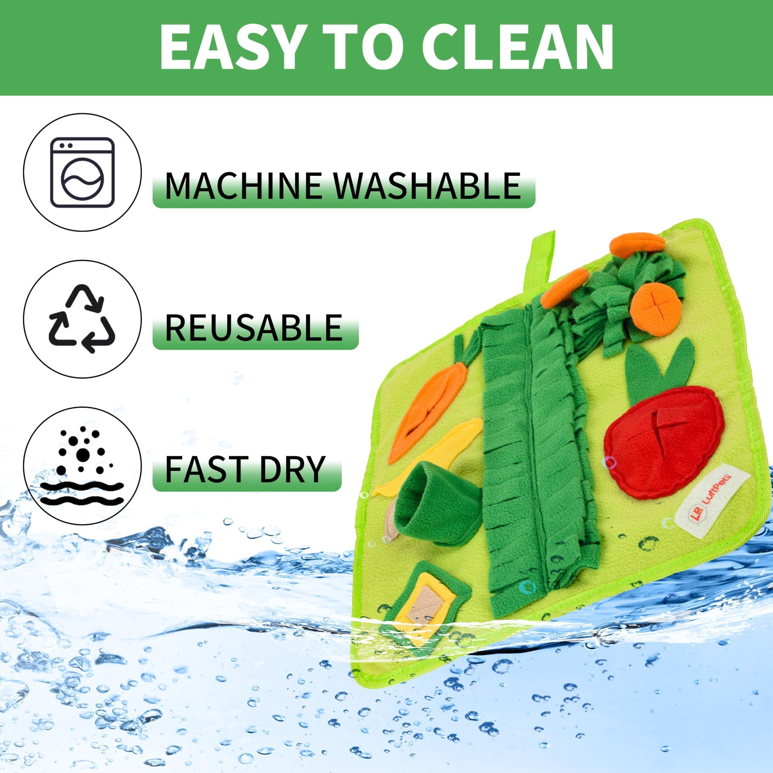 Snuffle Mat for Small Dogs Cats 19X19 Inch Soft Foraging Mat for Rabbits Washable anti Slip Perfect for Bunnies Guinea Pigs & Hamsters Sniff Puzzle Toy for Puppies (Medium)