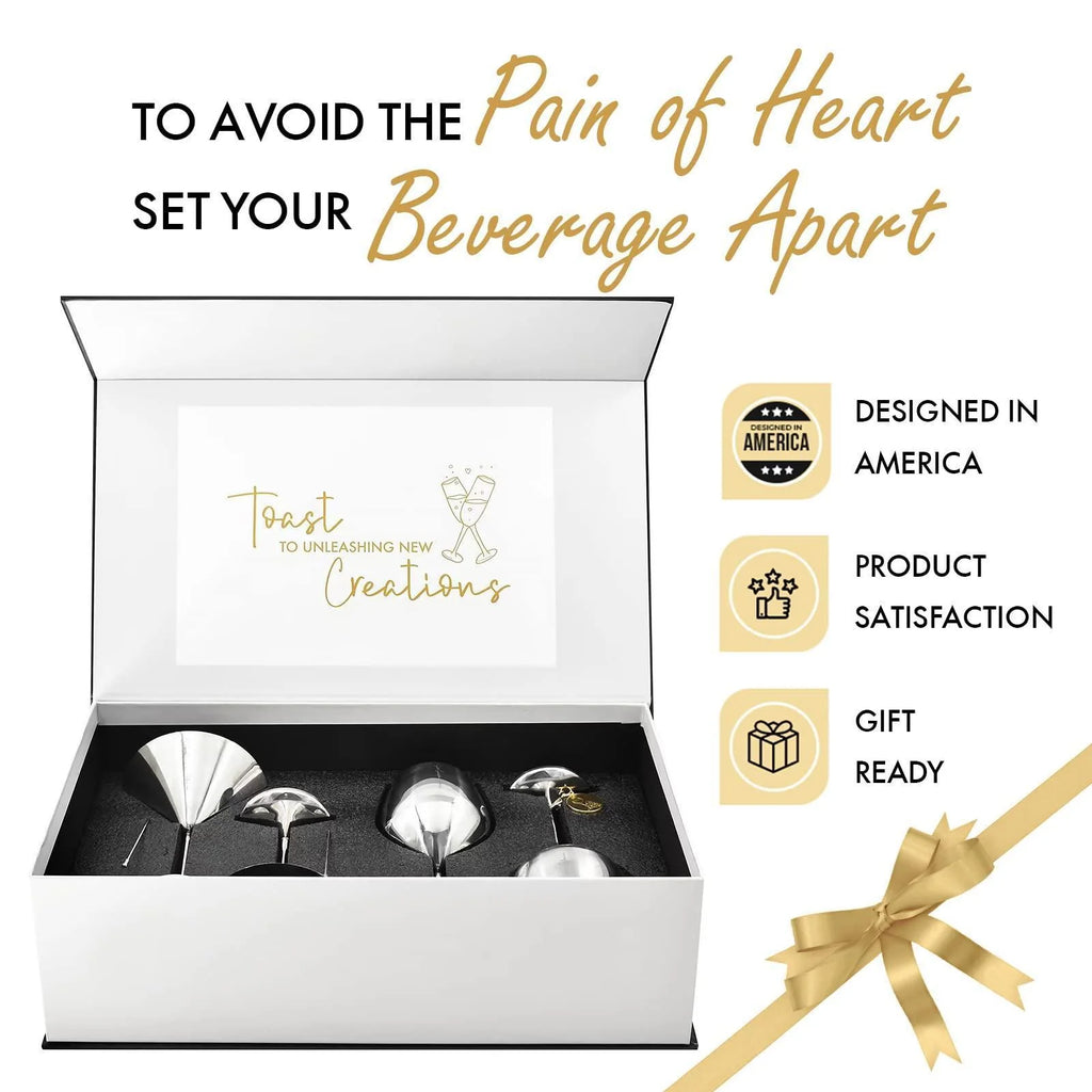 Appreciation Gifts for Couples – Couples Gifts Set with Martini Wine Glasses Glass Charms – Practical and Cute Couple Gifts for Anniversary Wedding Engagement