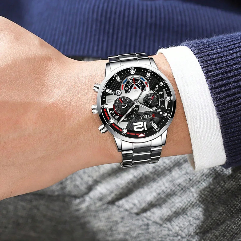 8Pcs Fashion Business Men's Watch, Quartz Watch Suitable for Brothers and Partners To Share