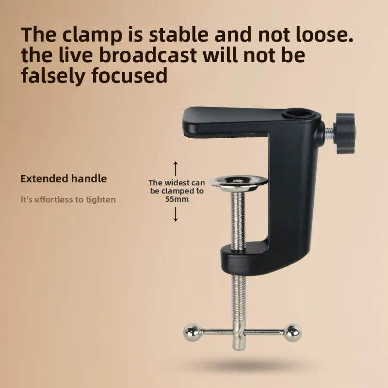 Phone Stand for Live Streaming, Desktop Boom Arm, Adjustable Height, Suitable for Selfie Shooting, Fill Light, Video Recording