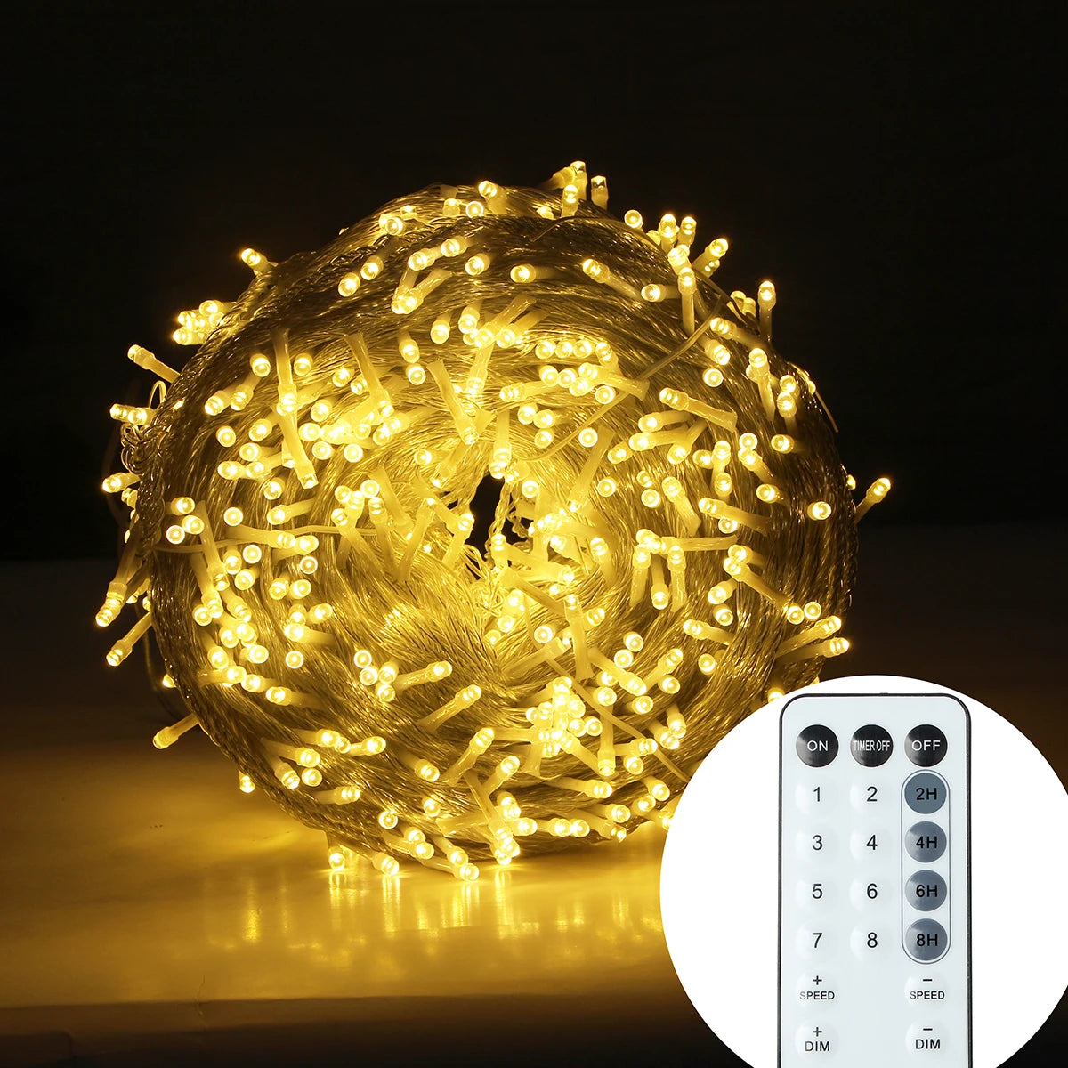 200-800LEDs Remote Outdoor LED String Fairy Lights Christmas Lights For Garland Wedding Party Holiday Garden Lamps Holiday Decor