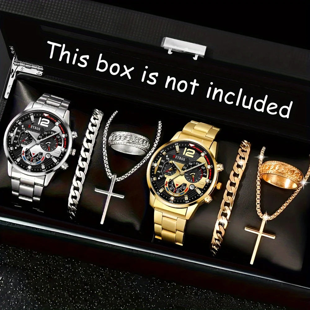 8Pcs Fashion Business Men's Watch, Quartz Watch Suitable for Brothers and Partners To Share