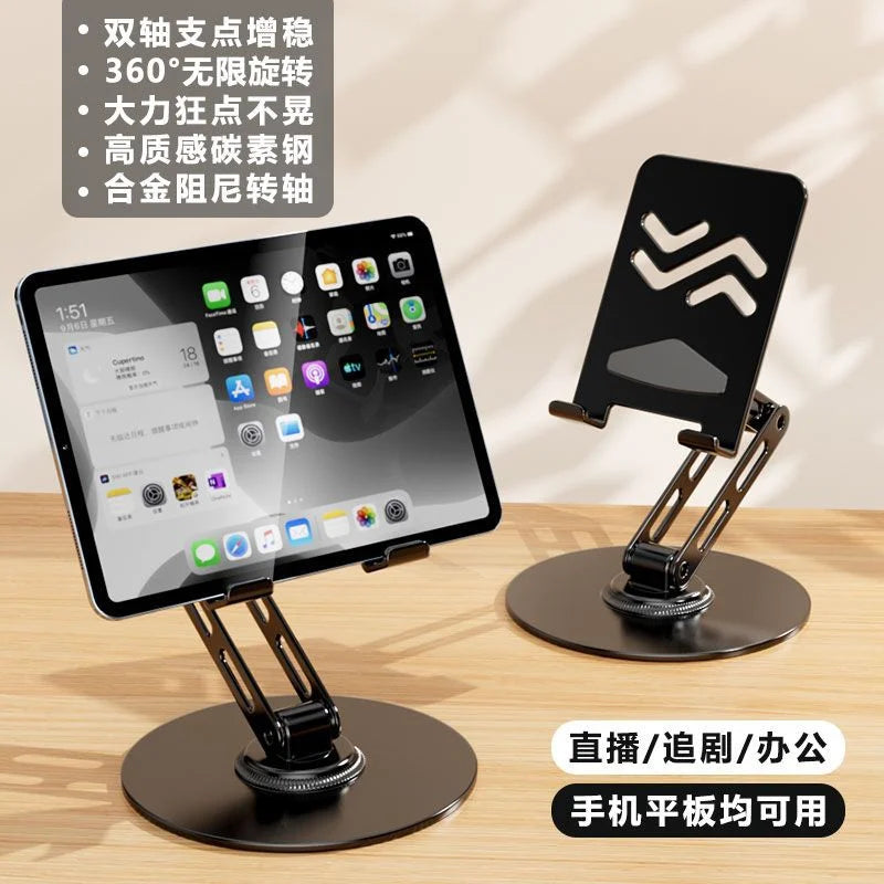360° Metal Desk Mobile KutumyQC Phone Holder Stand For iPhone iPad Xiaomi Adjustable Desktop Tablet Holder Cell Phone Stand