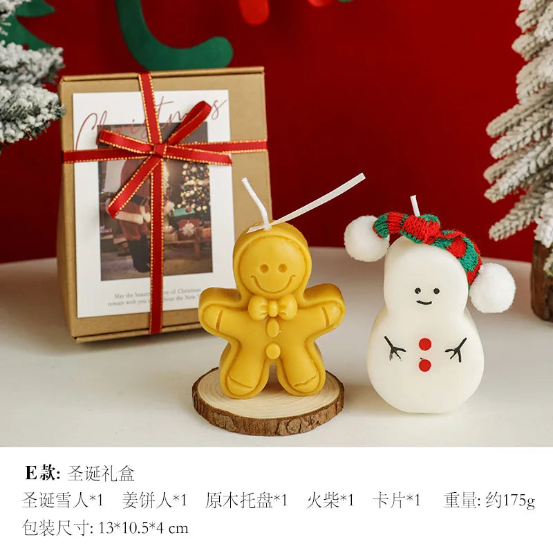 Christmas Tree Candle Scented Decorative Candle Set Holiday Candle Gift Festive For Christmas Decor Home Decoration Gift Giving