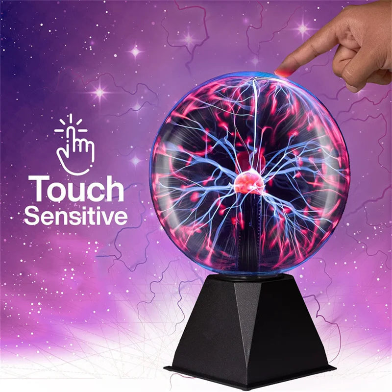 Magic Plasma Ball Lamp Touch Glass LED Night Light Atmosphere Lights Christmas Party Bedroom Decor Kids Birthday Gift Toy