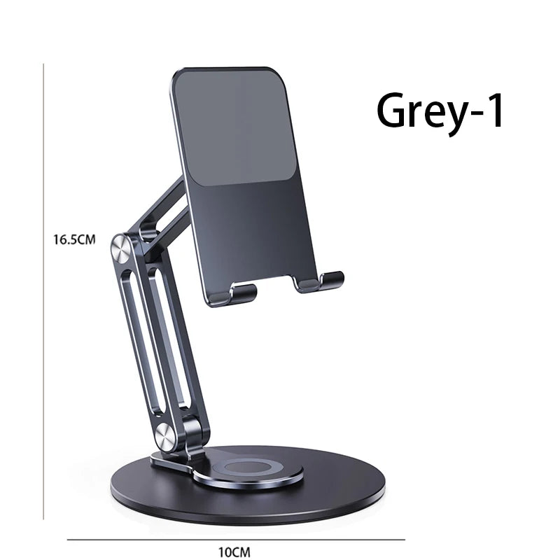 360° Metal Desk Mobile KutumyQC Phone Holder Stand For iPhone iPad Xiaomi Adjustable Desktop Tablet Holder Cell Phone Stand