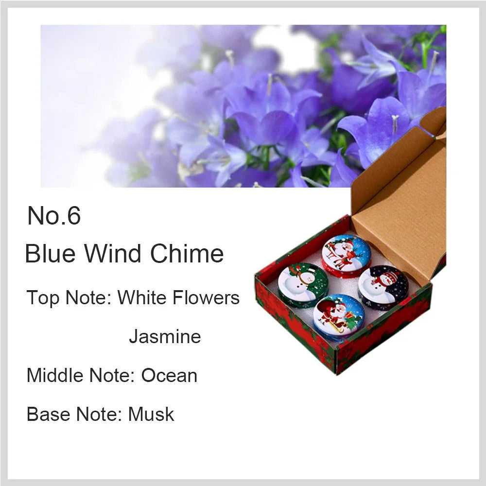 4pcs Scented Candles Christmas Fragrance Candle Christmas Gifts Small Gifts Creative Ornaments Aromatherapy Candles ﻿Party Decor