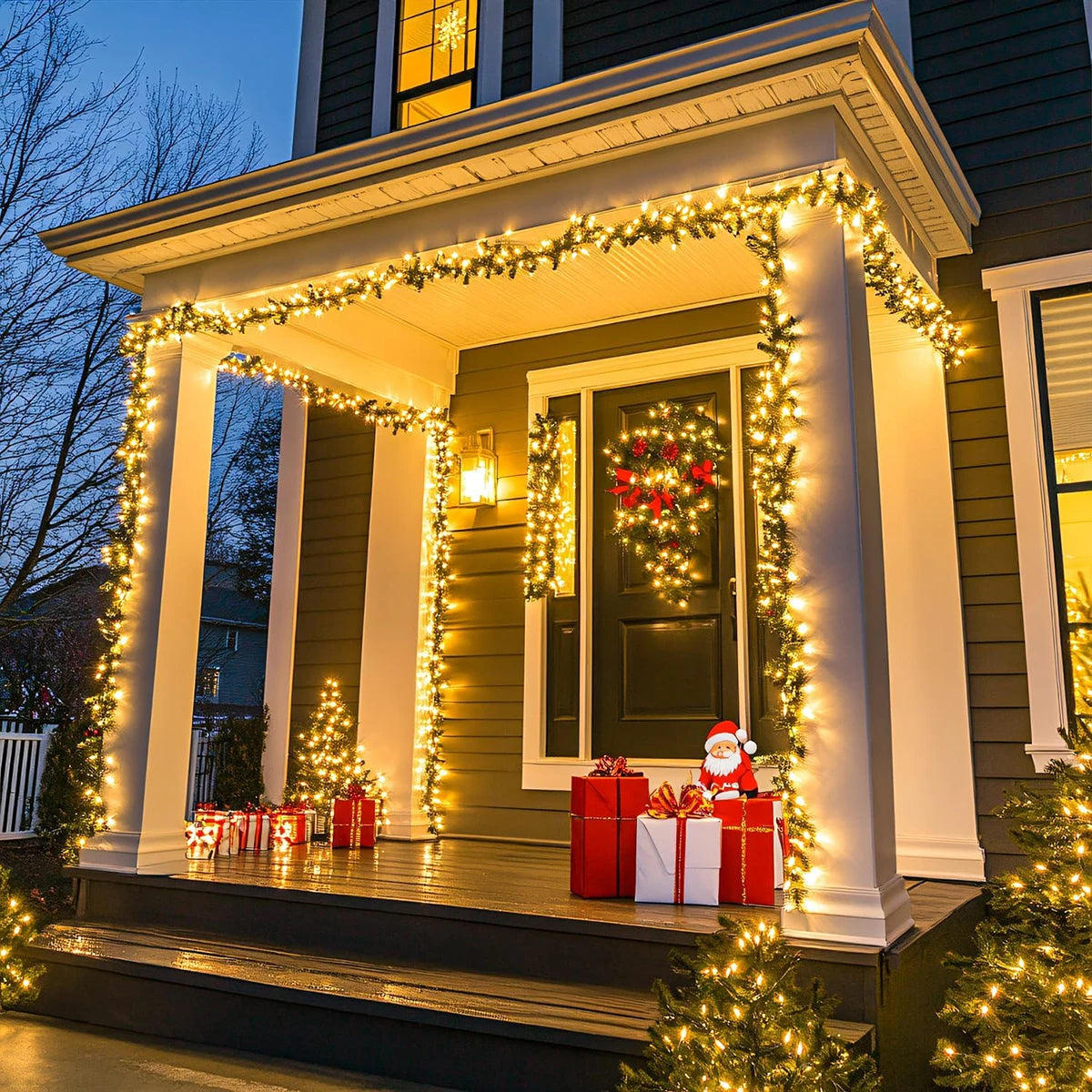 200-800LEDs Remote Outdoor LED String Fairy Lights Christmas Lights For Garland Wedding Party Holiday Garden Lamps Holiday Decor