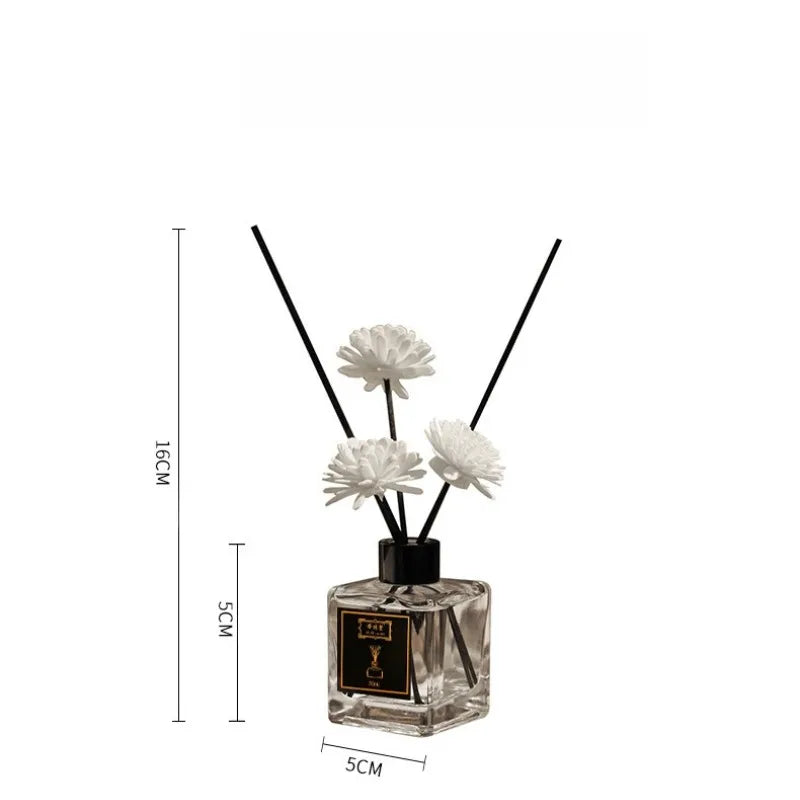 Square Bottle Floral Fragrance Natural Plant Essential Oil Aromatherapy Deodorization Living Room Comfortable Home Aromatherapy