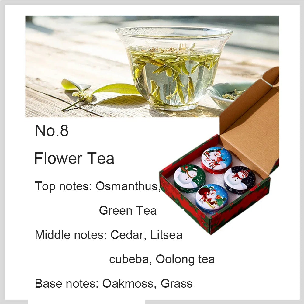 4pcs Scented Candles Christmas Fragrance Candle Christmas Gifts Small Gifts Creative Ornaments Aromatherapy Candles ﻿Party Decor