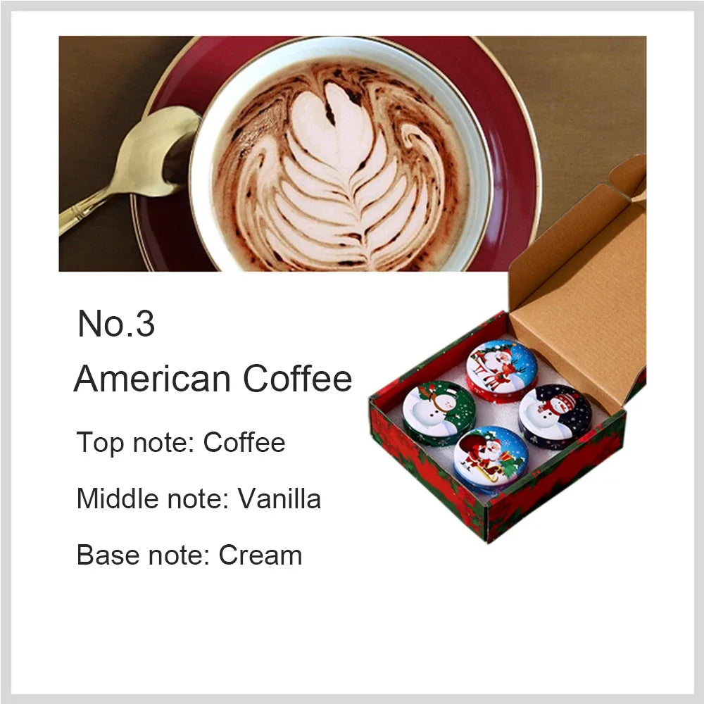 4pcs Scented Candles Christmas Fragrance Candle Christmas Gifts Small Gifts Creative Ornaments Aromatherapy Candles ﻿Party Decor