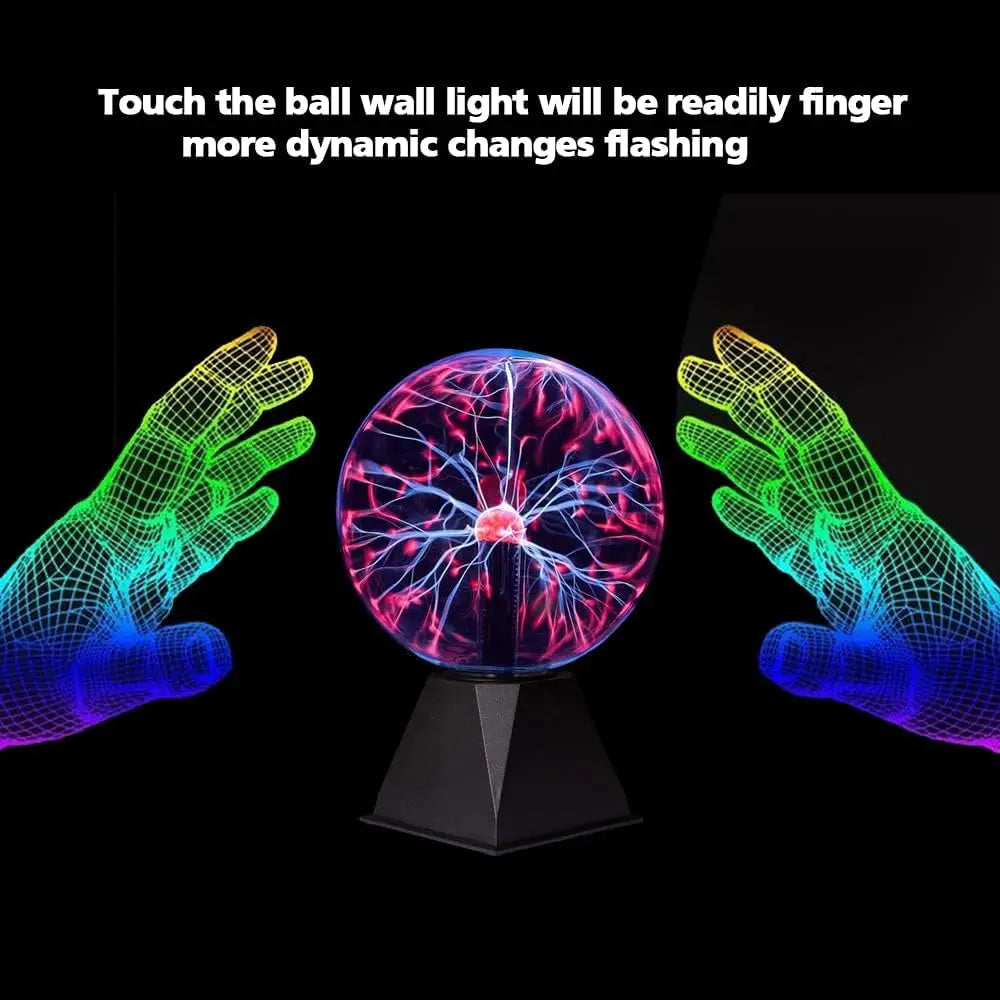 Magic Plasma Ball Lamp Touch Glass LED Night Light Atmosphere Lights Christmas Party Bedroom Decor Kids Birthday Gift Toy