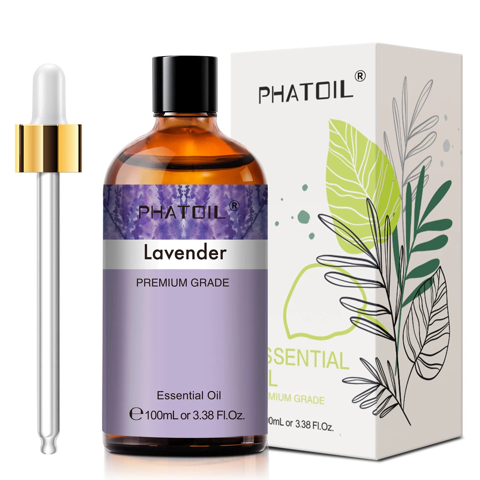 PHATOIL 1PCS Aromatherapy Essential Oil For Diffuser 10ML/30ML/100ML Lavender Peppermint Vanilla Eucalyptus Jasmine Aroma Oils