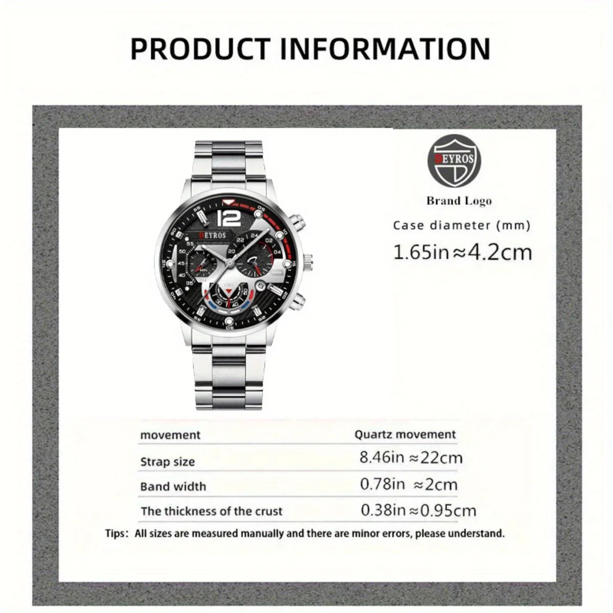 8Pcs Fashion Business Men's Watch, Quartz Watch Suitable for Brothers and Partners To Share