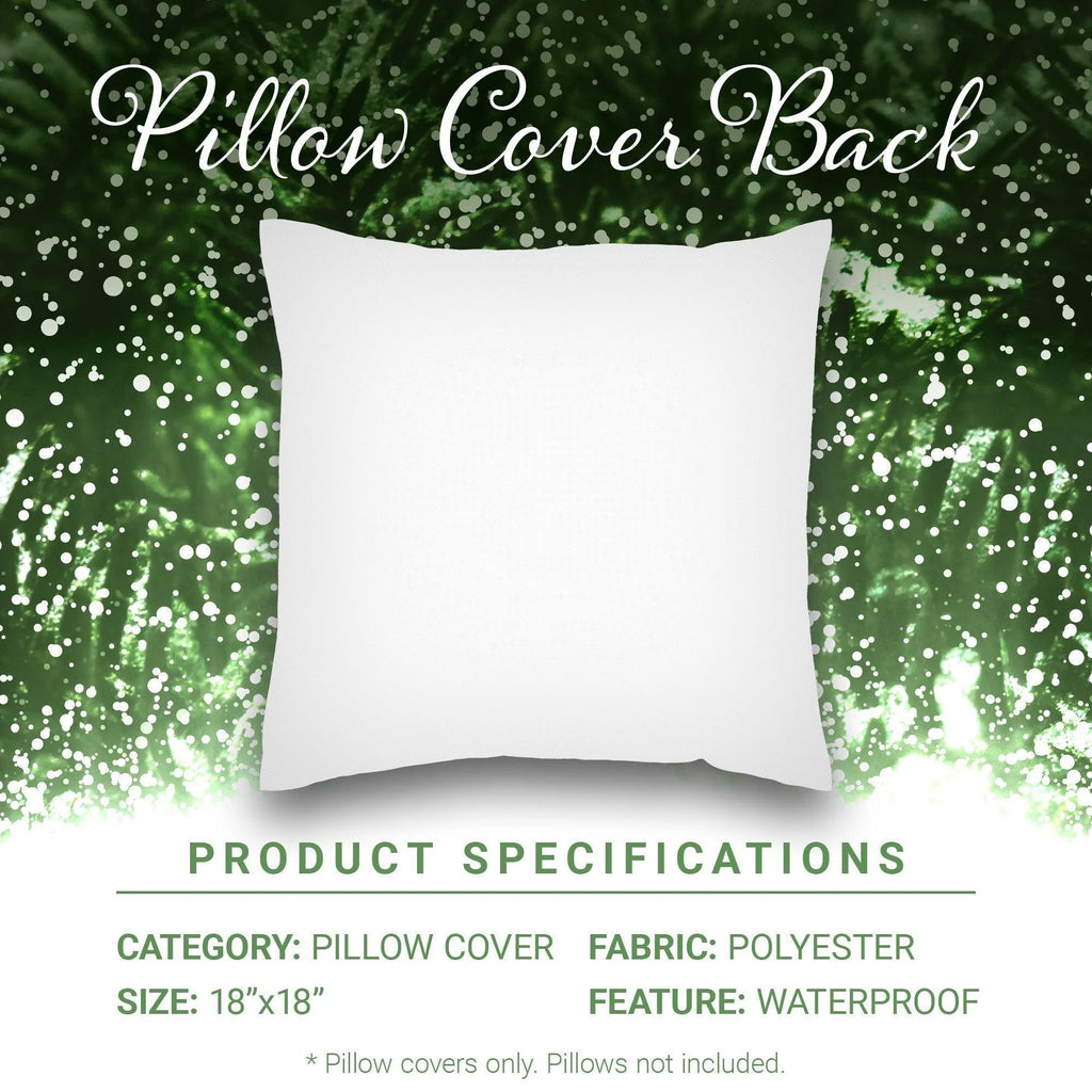 G128 Christmas Decoration Elegant Pine Spruce Waterproof Throw Pillow Covers 18 X 18 in Set of 4, Beautiful Cushion Covers for Christmas Sofa Couch Decoration