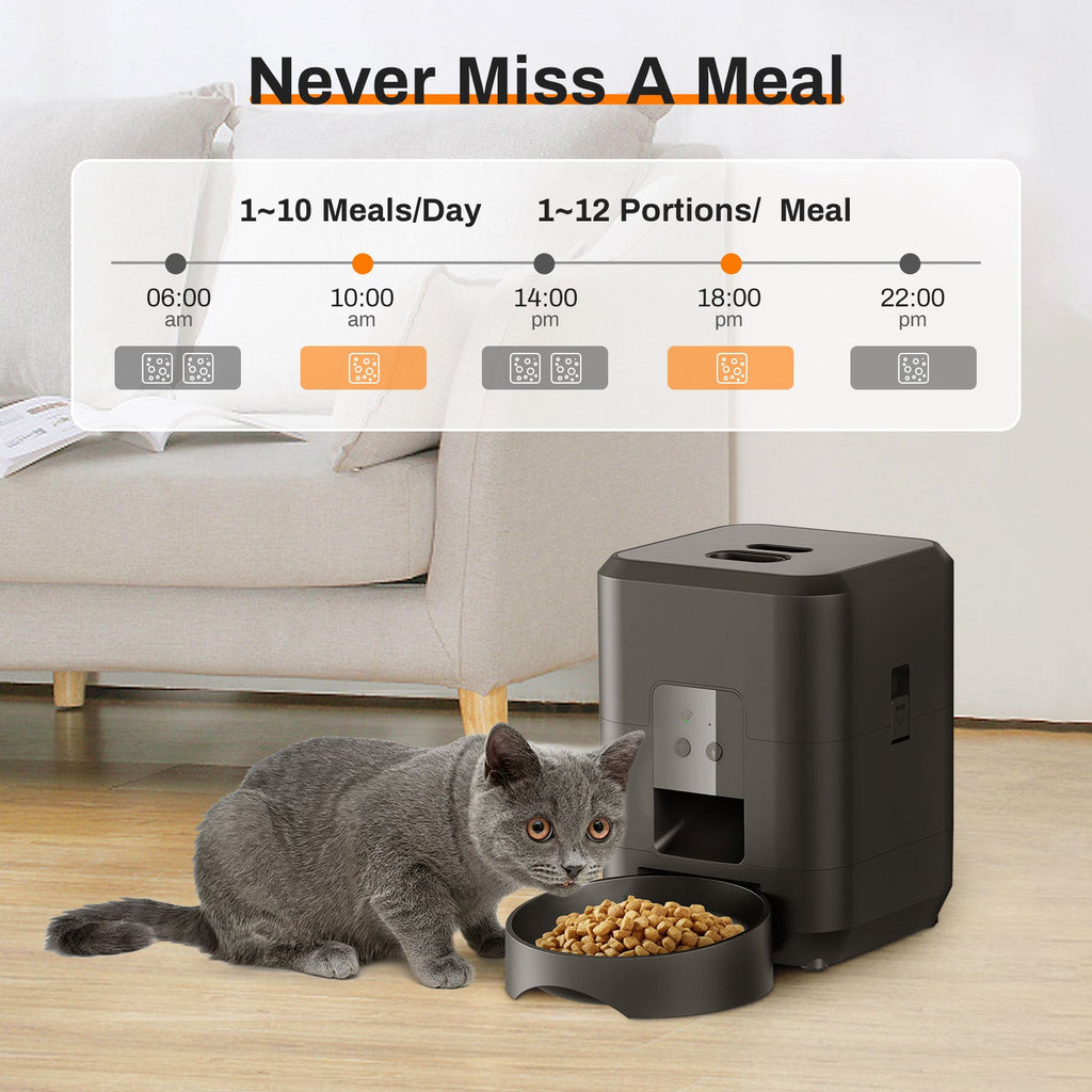 HEYBO Smart Pet Feeder | Automatic, 2L Capacity for Cats & Dogs