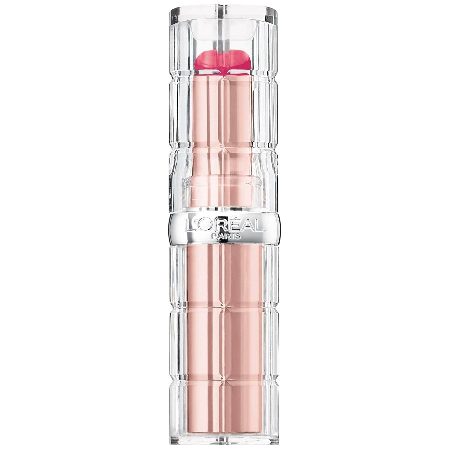 L'Oreal Paris Makeup Colour Riche Plump and Shine Lipstick, for Glossy, Radiant, Visibly Fuller Lips with an All-Day Moisturized Feel, 104 Guava Plump, 0.1 Oz.