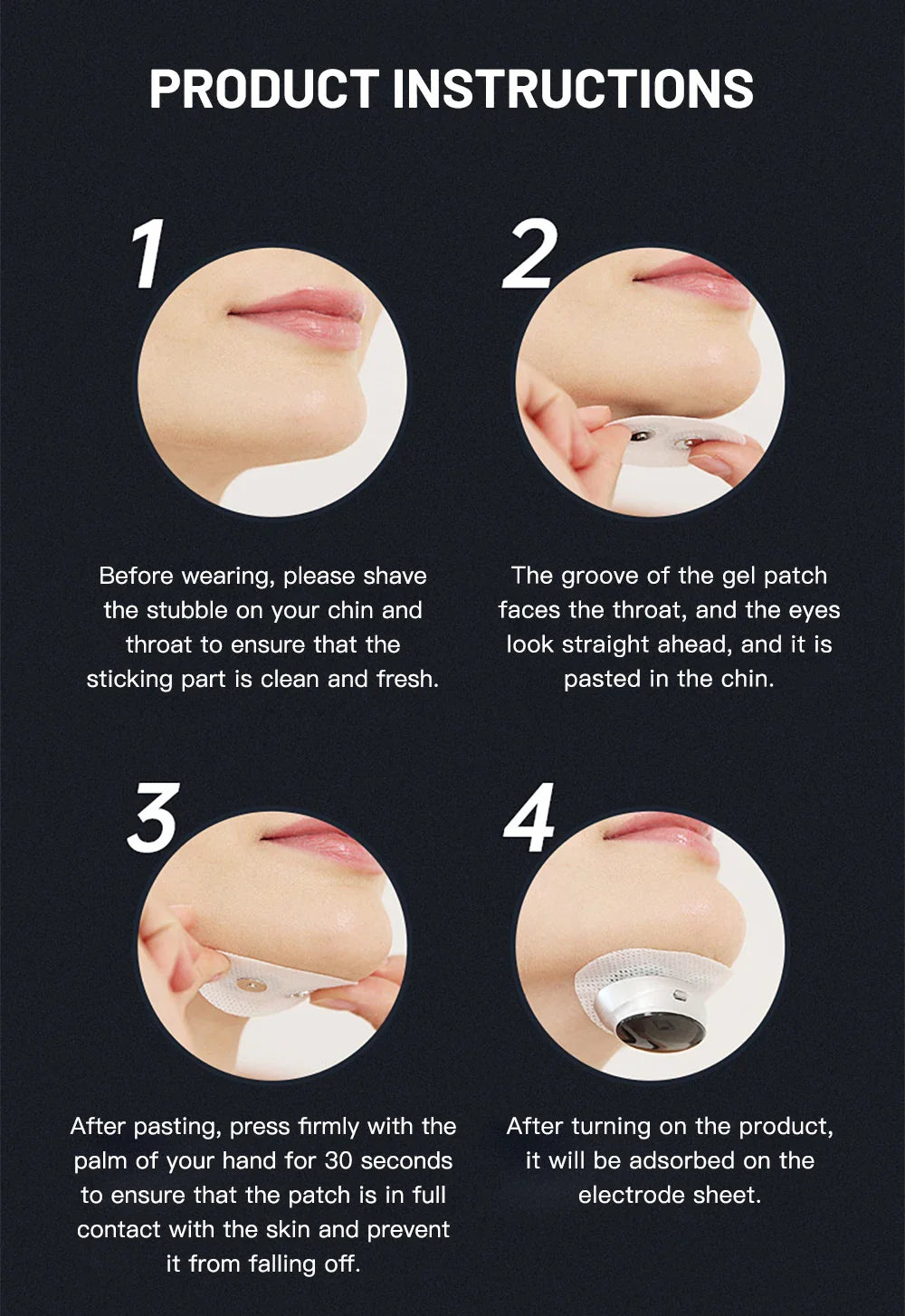 V-Face Electric Double Chin Device with 8 Modes & 15 Gear Adjustable Intensities - Intelligent V-Face Machine for Contouring Double Chin - H092