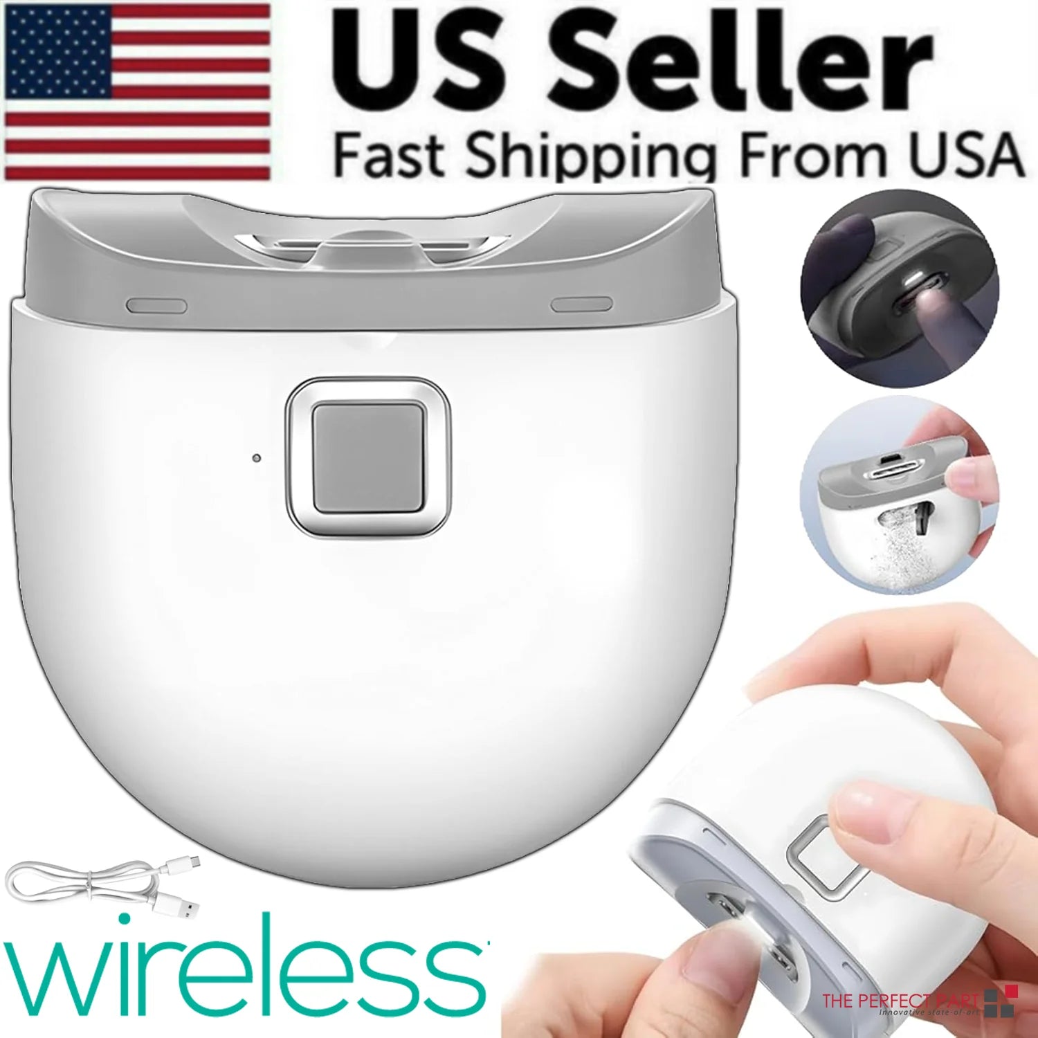 Safety Electric Nail Clipper Automatic Thick Nails Trimmer Professional Tool US